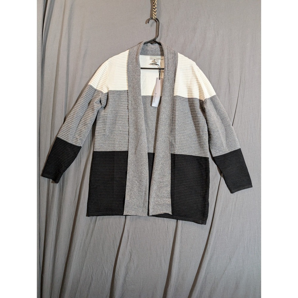 By Design‎ Womens open cardigan long sleeve Stripe Size Large